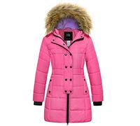 ZSHOW Winterjacke Mädchen Warm Baumwolle Wasserdicht Outdoor KapuzenMäntel | Wasserdicht,Winddicht,Abnehmbare Kunstpelzkapuze,Warme Taschen,2-Wege-Reißverschluss,Lange,Gepolsterte Jacken,Alltag,Outdoor