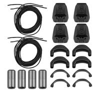 ZSOPN 20 Stück 2 Paare Schnürsenkel Schnellverschluss SchnüRsenkel Ohne Binden Ersatz für salomon-Speedcross Skischuhe, Herren Und Damen Strap Replacement Kit