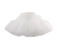 ZSYTF Damen Crinoline Petticoat Unterrock Kleid Brautkleid Vintage Ballkleid A-Linie 4-lagig Organza Kurz Slip Hoopless, W, 36