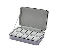 ZSYTF Uhrenbox mit 6/10/12 Fächern, für Damen und Herren, Valentinstagsgeschenk, Uhren-Aufbewahrung, tragbare Reiseuhr-Reißverschluss-Etui, Reiseuhr-Vitrine