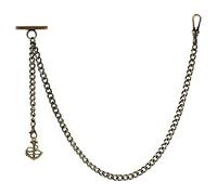 ZTA Herren Albert Kette Bronze Taschenuhr Kette Weste Kette für Männer FOB T BAR mit Design Anhänger FOB Charme