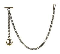 ZTA Herren Albert Kette Bronze Taschenuhr Kette Weste Kette mit Anhänger für Männer FOB T BAR FOB Charme