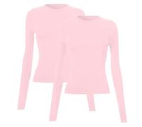 ZTFYKLIN Basic Shirt Damen Langarm Rundhals Slim Bottom Pullover 2025 Kleidung Für Outdoor Wear Sport Top (F, S) Cartoon Bluse Sommer Oberteile Leinenhemd Winter Kurzarm Elegant Mit Ausschnitt