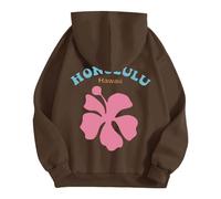 ZTFYKLIN Black Friday Deals Damen Oberteile Langarm Sweatshirt XXS Damen Clockhouse Damen Jacken Schwarzes Longsleeve Damen Bekleidung Damen Vintage Oversize Damen Hoodie Preppy Clothes