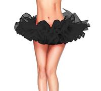 ZTFYKLIN Damen Tüll Röcke High Low Layered Puffy Fee Stützrock Für Frauen In Bonbonfarbe, Halber Körper, Puffunterrock, Bunter, Kleiner, Kurzer Rock Tu (Black, A) Tüllrock Weiß Weiss Plisseerock