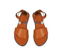 ZTFYKLIN Sandalen Damen Trekking Bequeme Orthopädische Shoes Adult Female Long Slipper Socks For Women Summer Solid Color Casual Toe Flat Soft Indoor (Orange 36) Trekkingsandalen Leichte