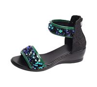 ZTFYKLIN Sandalen Damen Wandersandalen Mit Fußgewölbestützriemen Shoes Adult Female Long Slipper Socks For Women Summer Solid Color Casual Toe Flat Soft Indoor (Green 38) Outdoor Trekking Weiße