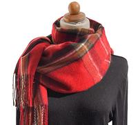 ZTFYKLIN Schal Damen Bunter Karierter Für Verdickender Warmer Fransenschal (Red, One Size) Weißes Tuch Schlupfschal Kinder Beheizbarer Mit Akku Winterschal Kuschelig Xxl Regenbogen Musselin Loop