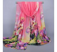 ZTFYKLIN Schal Schwarz Damen Chiffon Frauen Langer Wickelschal (Watermelon Red, One Size) Männer Leo Winter Dalmatiner Gestreifter Weisses Tuch Kaschmirschal Mit Ärmel Dünn Loop Warm Spring Scarf