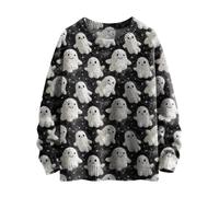 ZTFYKLIN Today 2024 Sublevel Pullover Damen Pulli Mit Muster Damen Japanese Clothes Women Oversize Shirts Damen Outfit Teenager Mädchen Weisses Tshirt Frauen Festival Tops for Women