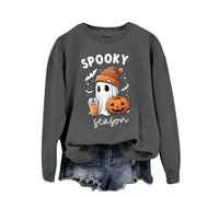 ZTFYKLIN Under 5 Pounds Clearance Los Angeles Oversize Rosa Langarmshirt Damen Pullover Schwarz Grosse Groessen Langarmshirt Damen Tuerkis Oberteil Ohne Träger Damen Festival Outfit Women