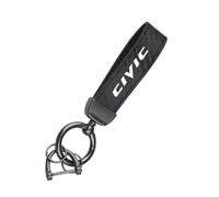 ztpato Auto Schlüsselanhänger,Für Honda Civic 8Th 10Th Gen Auto Kohlefaser Geschenke Schlüsselring Zubehör Schlüsselanhänger Autoschlüsselbund Ersat,A-White