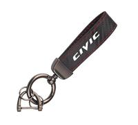 ztpato Auto Schlüsselanhänger,Für Honda Civic 8Th 10Th Gen Auto Kohlefaser Geschenke Schlüsselring Zubehör Schlüsselanhänger Autoschlüsselbund Ersat,B-White