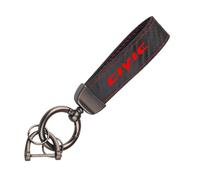 ztpato Auto Schlüsselanhänger,Für Honda Civic 8Th 10Th Gen Auto Kohlefaser Geschenke Schlüsselring Zubehör Schlüsselanhänger Autoschlüsselbund Ersat,B-Red