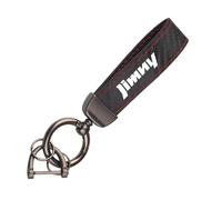 ztpato Auto Schlüsselanhänger,Für Suzuki Jimny JIMNY Auto Kohlefaser Geschenke Schlüsselring Zubehör Schlüsselanhänger Autoschlüsselbund Ersat,Red