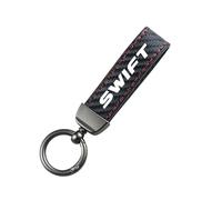 ztpato Auto Schlüsselanhänger,Für Suzuki Swift Auto Kohlefaser Geschenke Schlüsselring Zubehör Schlüsselanhänger Autoschlüsselbund Ersat,Red