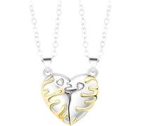 Zubehör 925 Sterling Silber Puzzleteil-Halskette für Damen und Herren, Herz-Paar-Halsketten Passende Puzzleteil-Halskette Niedliches Tier-Puzzle Niedliches Cartoon-Tier, Paar-Halskette Puzzle-Urlaub