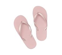 ZUGLQYSX Women's Summer Casual Solid Colour Lightweight Comfortable Non-slip Bathroom Beach Pool EVA Round Head Flat Bottom Flip-flops für den Sommer(Pink,40-41)