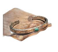 Zuiaidess Verstellbarer Offener Armreif - S925 Vintage Indische Herren- Und Damenmode Geschnitzte Blume Türkis Armband Einfacher Schmuck, Geburtstagsgeschenk Für Studenten, Silber, Verstellbare Größe