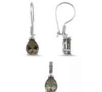 Zultanit Farbwechsel Stein & 925 Silber Damen Sultanit Tropfen Schmuckset Set Halskette, Anhänger, Ohrringe Zirkonia Ohrstecker Kette Geschenkidee Muttertag Mama, Geschenke Damen mit Geschenkschachtel