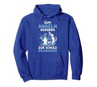 Zum Angeln Geboren Angler Fischer Kinder Junge Angel Pullover Hoodie, Unisex für Erwachsene, Königsblau, S