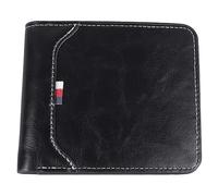 Zunate Modische Schmale Herrenbrieftasche aus Schwarzem PU-Leder mit Mehreren Kartenfächern für Geschäftsreisen