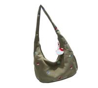 Zuoeay Friendly Cord Umhängetasche Trendige Stickerei Schultergurt Verstellbarer Riemen Kompakt Für Den Täglichen Gebrauch Damen Accessoire Cord Umhängetasche