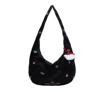 Zuoeay Friendly Cord Umhängetasche Trendige Stickerei Schultergurt Verstellbarer Riemen Kompakt Für Den Täglichen Gebrauch Damen Accessoire Cord Umhängetasche