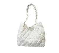 Zuoeay Trendige Gesteppte Umhängetasche Geräumige Arbeits Und Freizeithandtasche Aus Baumwolle Für Den Büroweg Mit Doppelter Tragemöglichkeit Leichte Pendler Aus Baumwolle