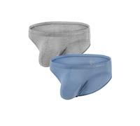 ZUOLAIYIN Herren Slips Slip Männer Herren Unterhosen Slip mit Beutel Sexy Slips für Männer Frontbeutel Bambus Schwarz Grau