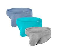 ZUOLAIYIN Herren Slips Slip Männer Herren Unterhosen Slip mit Beutel Sexy Slips für Männer Frontbeutel Bambus Schwarz Grau