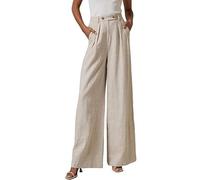 ZUOLAIYIN Women's High-Waisted Loose Casual Comfortable Pockets Wide-Leg Straight-Leg Long Pants