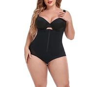 ZUOZUIYQ Frauen Body Zipper Open Bust Panty Hi-Waist Trainer Shapewear Bauch Kontrolle Tanga Overall Tops Plus Größe