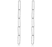 ZUOZUIYQ Ohrringe für Damen, Ohrstecker aus Sterlingsilber mit Quaste, lang, modisch, quadratischer Anhänger