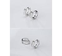 ZUOZUIYQ Ohrschnalle aus S925-Sterlingsilber, hohler Ohrschmuck aus weißem Muschelstein für Damen