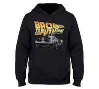 Zurück in die Zukunft Herren Mebafudsw035 Kapuzenpullover, Schwarz, M