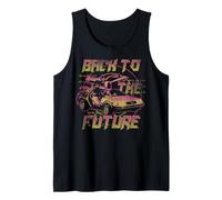 Zurück in die Zukunft Neon Fade DeLorean Tank Top