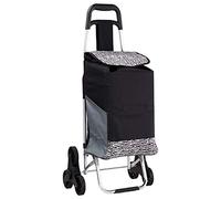 Zusammenklappbarer Treppensteiger-Einkaufswagen, tragbarer Trolley für Lebensmittel, kleiner Wohnwagen, leichter schwarzer Wagen für einfachen Transport und Lagerung