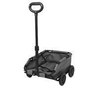 Zusammenklappbarer Wagen mit Rädern, Faltbarer Einkaufswagen auf Rädern V -Form -Design mit Einer 45 ° -Neigung Vorne, Einkaufswagen für Garten, Camping, Sport (Gray)