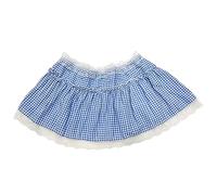 ZUYPSK Herren Minirock mit Spitzen Saum Sissy Dessous Kleid Kariert A-Linie Rock Kurze Faltenrock (Blau, XS)