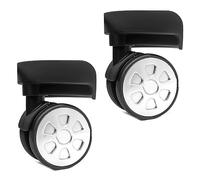 ZwaitL 1 Paar Gepäck-Räder, Koffer-Ersatz-Rollen, Hardware, Reparatur, 360-Grad-Drehrollen, strapazierfähig, W133, 1.17x0.78in