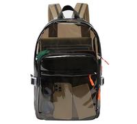 ZwaitL Damen-Rucksack, PVC, lässig, transparent, praktisch, für Reisen, Tagesrucksäcke, Laptop, Schultasche, Outdoor, Schwarz , As shown in the picture (error 1-3cm)
