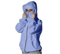 ZWDC Damen Sweatjacke Hoodie mit Doppelkapuze und Taschen Frauen Einfarbig Kapuzenpullover Winddichte Casual Pullover Sweatshirt mit Kapuze und Reißverschluss für Alltag Reisen Freizeit