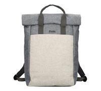 Zwei Rolltop-Rucksack Benno BE260 wasserabweisender Laptop-Rucksack 16/18 L robustes Material viele Fächer + Schlüsselband + Flaschenhalter, perfekt für Freizeit, Uni, Büro, zeitloses Design (creme)