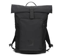 Zwei Damen Rucksack BONNY BOR180 Rolltop Backpack 15-19 Liter, leichter Nylon Tagesrucksack, wasserabweisend, viele Fächer, Flaschenfach, Schlüsselband, gepolsterte Gurte (black)