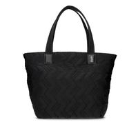 Zwei Damen Puffer Tasche Cleo CL200 gesteppter Shopper, quilted Tote Bag, ultraleicht, wasserabweisend, robust, als große Umhängetasche mit zusätzlichem langen Gurt tragbar (black-new)