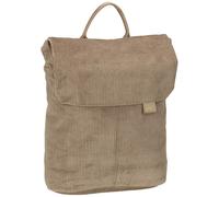 Zwei Damen City-Rucksack Mademoiselle.M MR13 Tagesrucksack 7 Liter, gepolstertes Laptopfach, Magnet-Verschlussklappe, Hauptfach mit Reißverschluss, Rückenpolsterung (cord-mocca)
