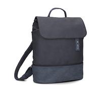 Zwei Damen City-Rucksack Jana JR13 Damenrucksack 7 Liter, sportlich-eleganter Look bicolor, DIN-A4 Größe, weiches Kunstleder, Rückenpolsterung, Hauptfach mit Reißverschluss (nubuk-ink)