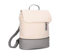 Zwei Damen City-Rucksack Jana JR13 Damenrucksack 7 Liter, sportlich-eleganter Look bicolor, DIN-A4 Größe, weiches Kunstleder, Rückenpolsterung, Hauptfach mit Reißverschluss (foggy)