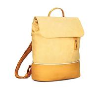 Zwei Damen City-Rucksack Jana JR13 Damenrucksack 7 Liter, sportlich-eleganter Look bicolor, DIN-A4 Größe, weiches Kunstleder, Rückenpolsterung, Hauptfach mit Reißverschluss (sunny)